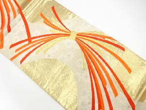 アンティーク　束ね熨斗に菊模様織出し袋帯（材料）